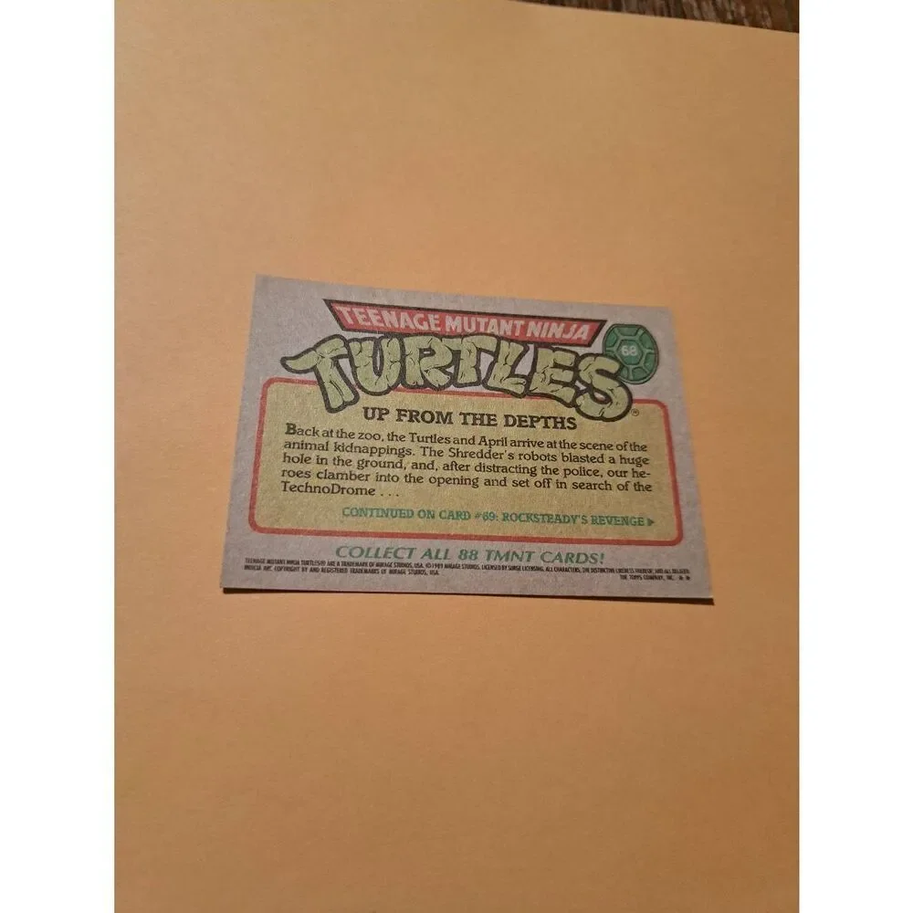 1989 Topps TMNT Trading Card 68 Teenage Mutant Ninja Turtles - Picture 2 of 2